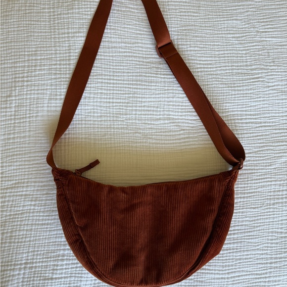 Corduroy Tan Crossbody Bag - Picture 2 of 4